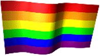 Grafik zeigt eine wehende Regenbogenfahne