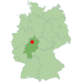 Deutschlandkarte, Lage von Treysa/Hessen